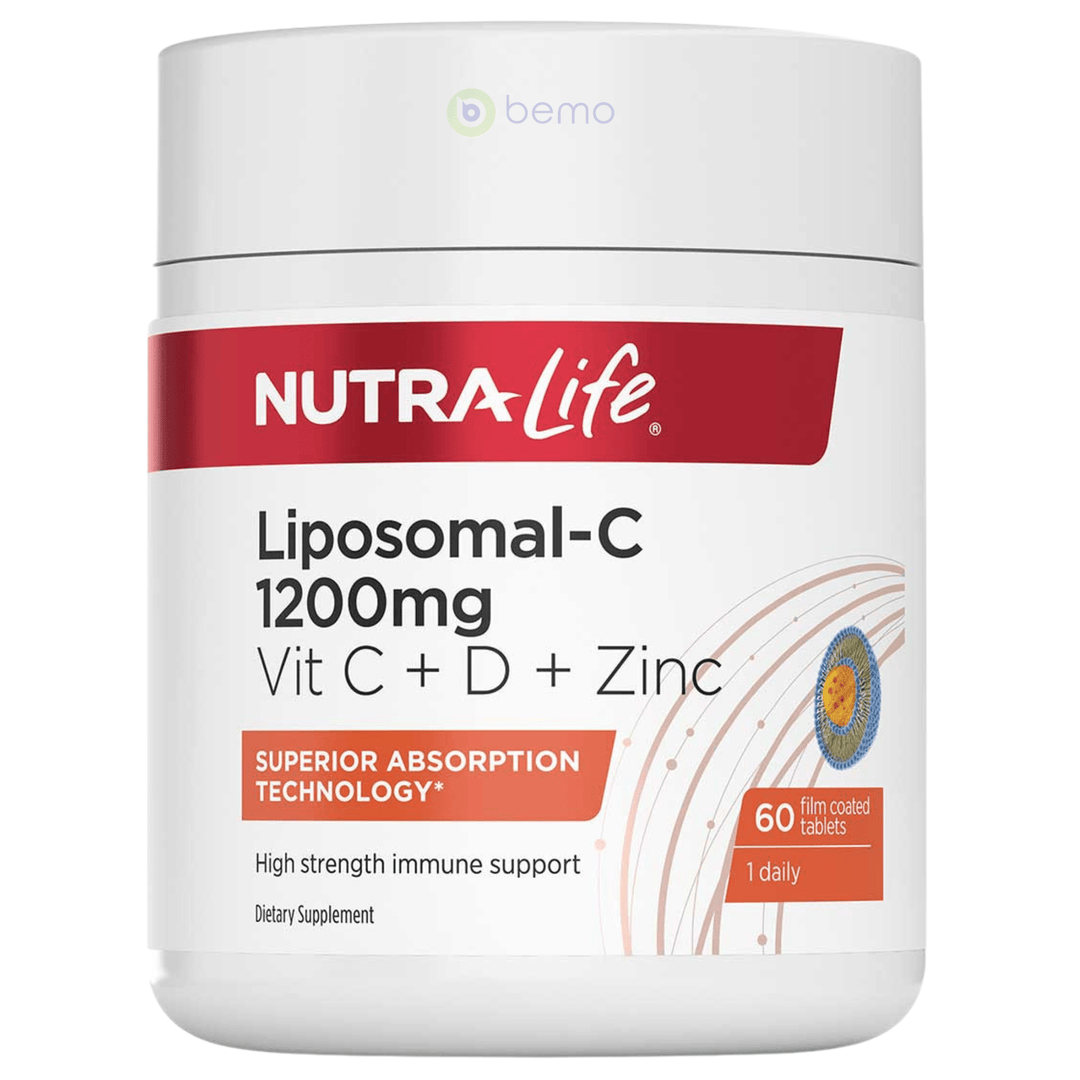 Nutra-Life, Liposomal-C 1200mg, Vit C + D + Zinc, 60 Tablets (7866459980028)