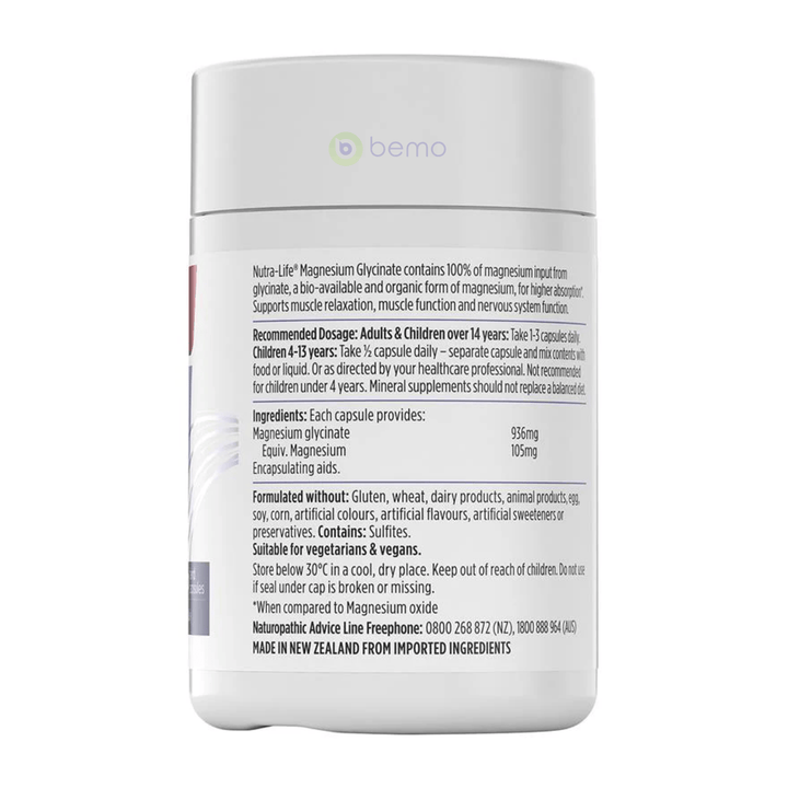 Nutra-Life, Magnesium Glycinate, 60 caps