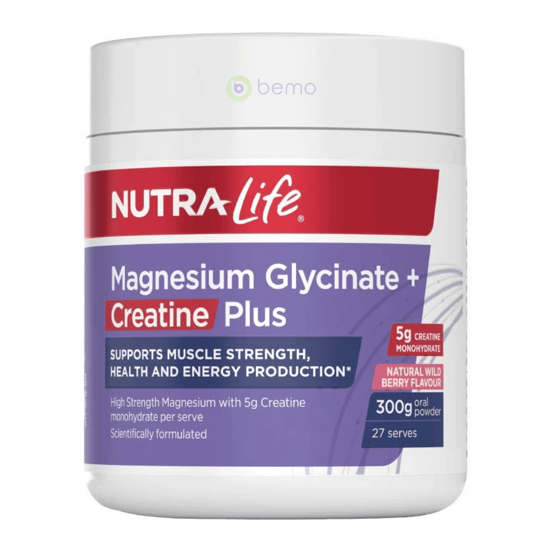 Nutra-Life, Magnesium Glycinate + Creatine Plus, Berry, 300g