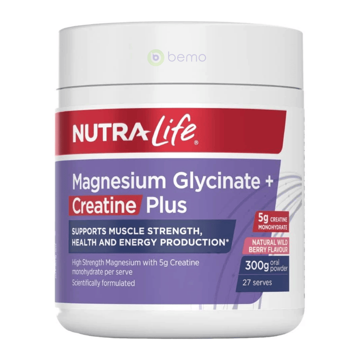 Nutra-Life, Magnesium Glycinate + Creatine Plus, Berry, 300g