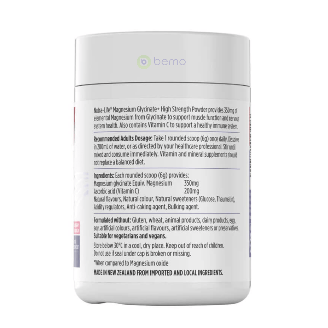 Nutra-Life, Magnesium Glycinate + High Strength, Berry, 180g Powder