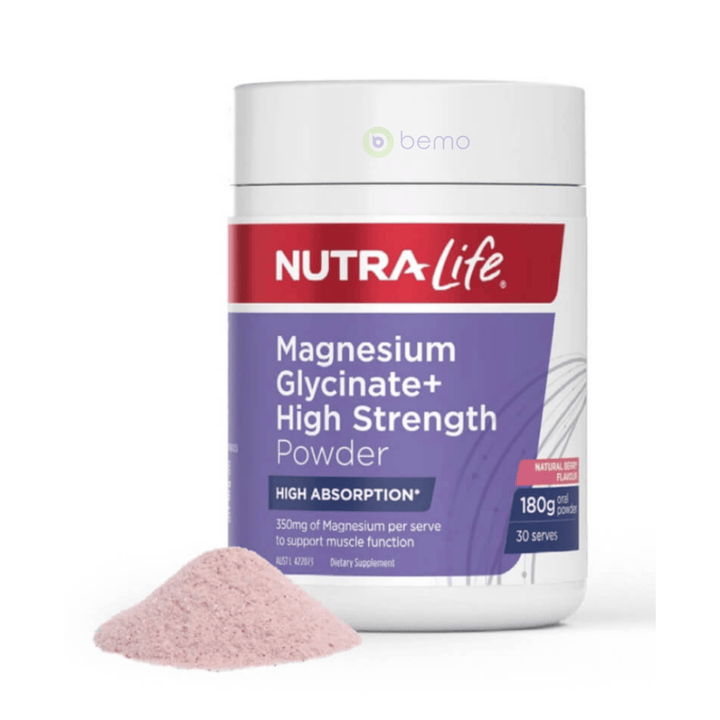 Nutra-Life, Magnesium Glycinate + High Strength, Berry, 180g Powder