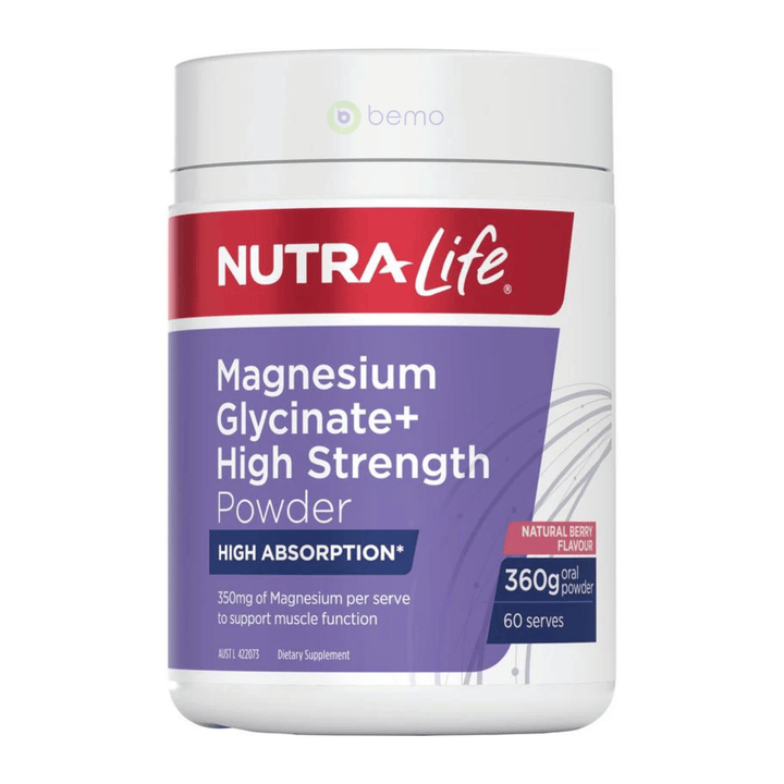 Nutra-Life, Magnesium Glycinate + High Strength, Berry, 360g Powder
