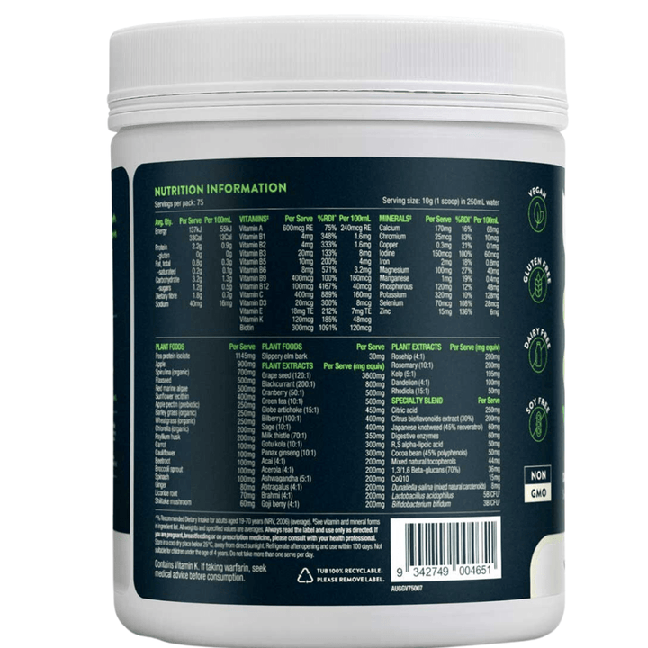 Nuzest, Good Green Vitality, 750g (8634950156540) (8635018182908) (8635024113916) (8635029913852) (8641623294204) (8641841529084)