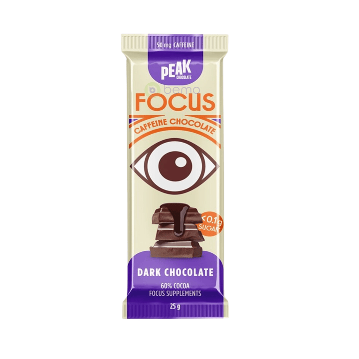 Peak Chocolate, Focus Dark Chocolate, 25g x 14 Bars Dark Chocolate (9028440457468) (9051317371132) (9051322056956)