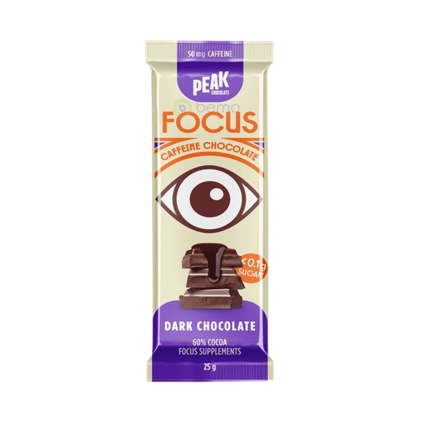 Peak Chocolate, Focus Dark Chocolate, 25g x 14 Bars Dark Chocolate (9028440457468) (9051317371132) (9051322056956)