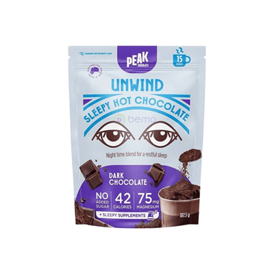Peak Chocolate, Unwind Sleepy Hot Chocolate, 187.5g Powder (9051334639868) (9064656109820)