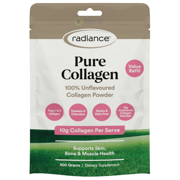 Radiance, Pure Collagen, Powder 500g, Refill Pouch (9087346409724)