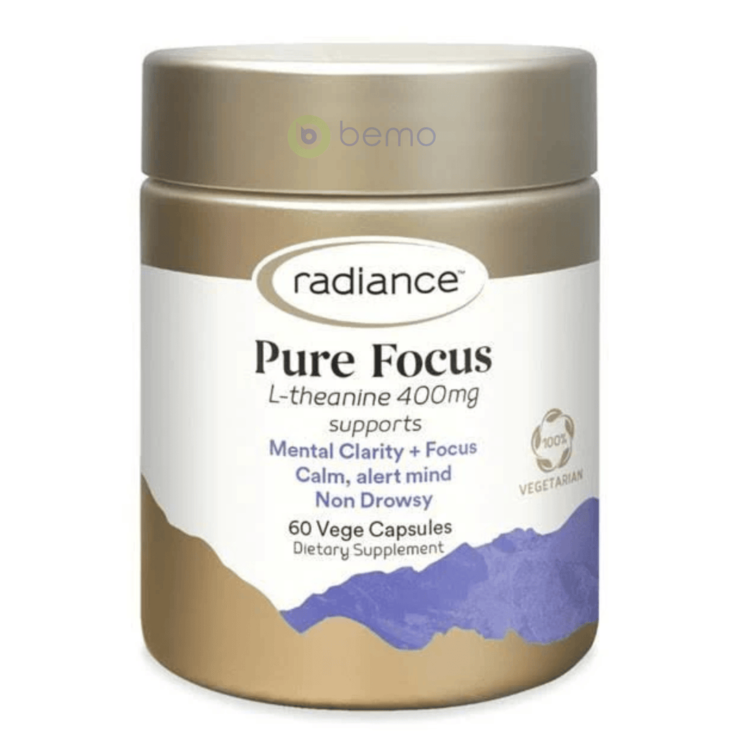 Radiance, Pure Focus L-Theanine 400mg, 60 vcaps