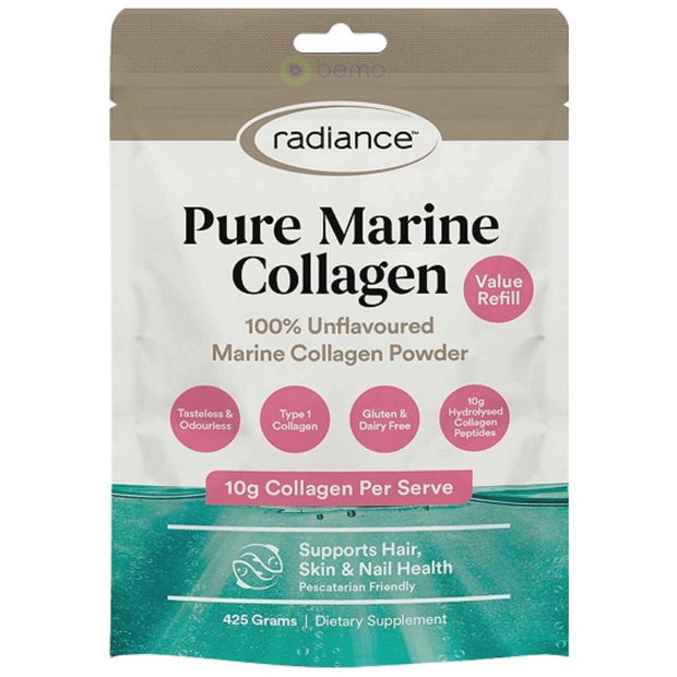 Radiance, Pure Marine Collagen, Powder 425g, Refill Pouch (9087330779388)
