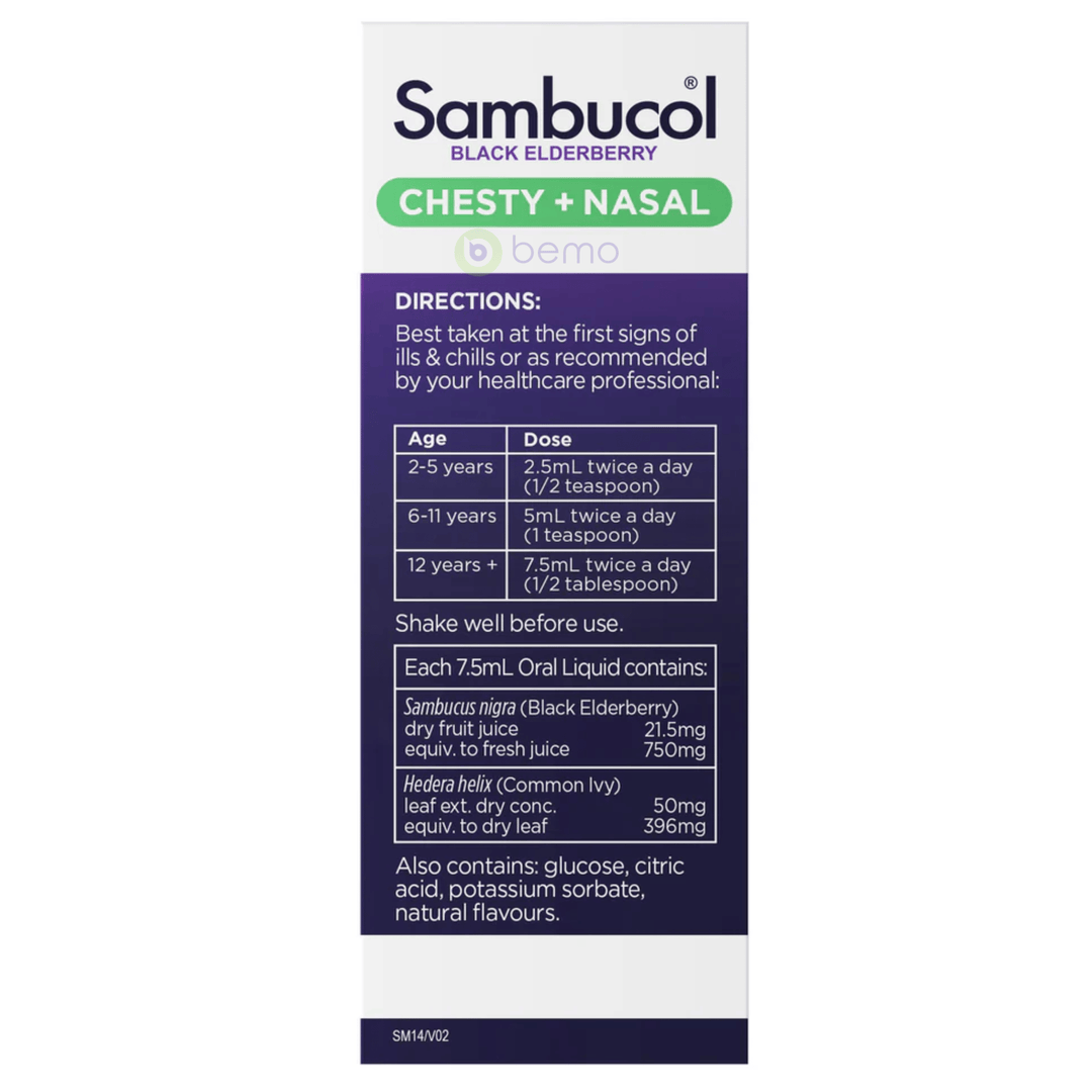 Sambucol, Kids Chesty + Nasal Syrup, 120ml