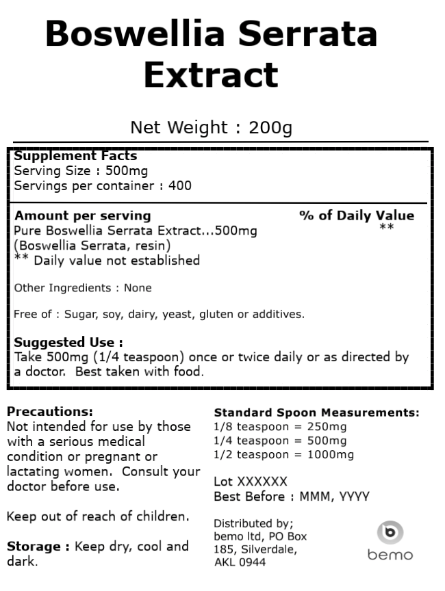 bemo, Boswellia Serata Extract, 200g