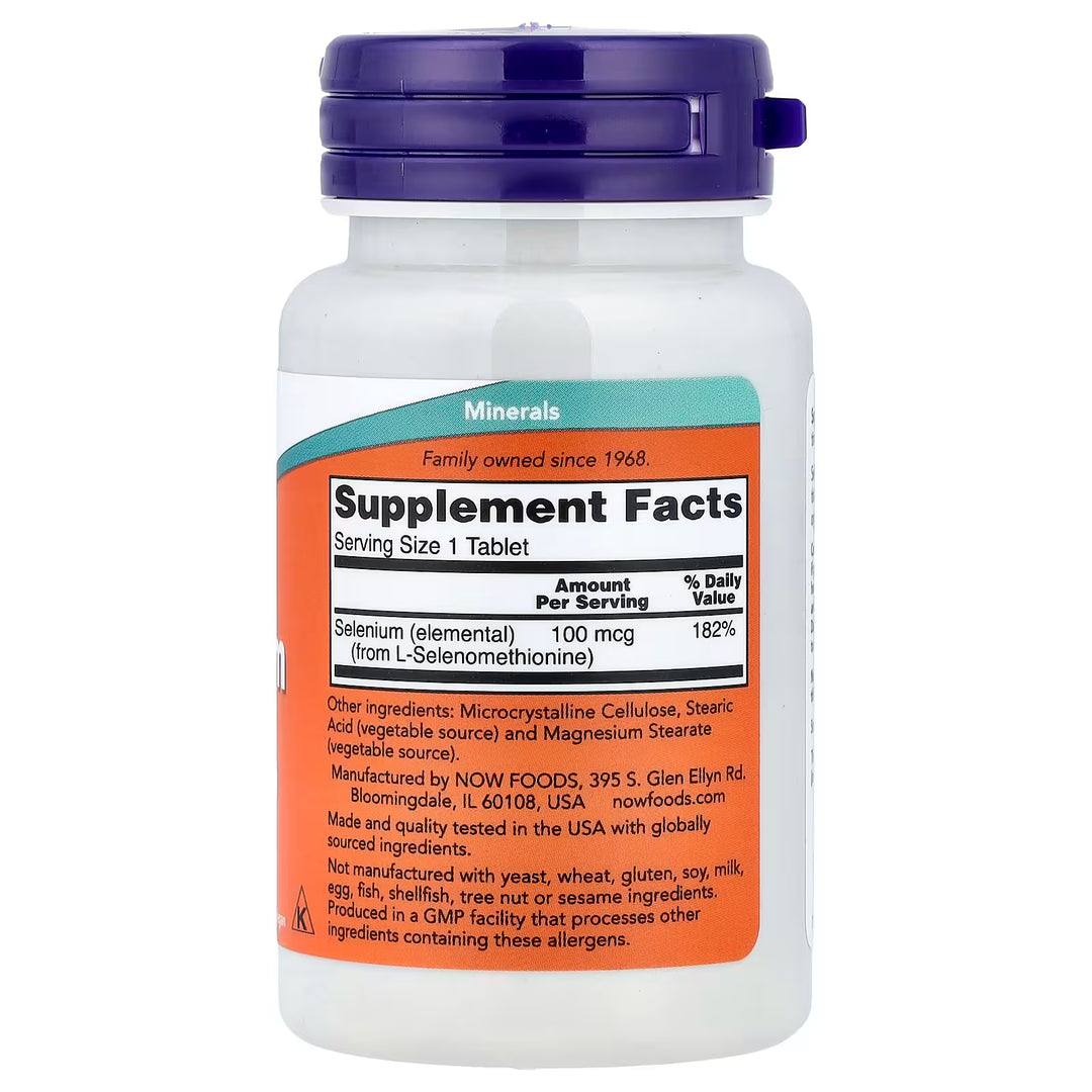 NOW Foods, Selenium 100mcg, 100 Tablets