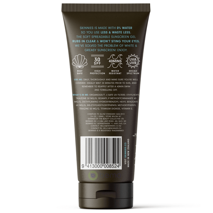 Skinnies, Sungel SPF30, 100ml (8896106922236) (8904893038844) (8904894775548)