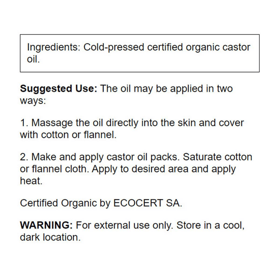 Swanson, Organic Cold-Pressed Castor Oil, 473ml (8781665992956)