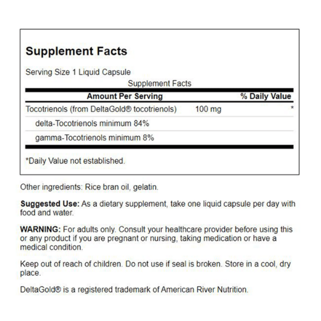 Swanson, Tocotrienols Double Strength 100mg, 60 Liquid Caps (8782538047740)
