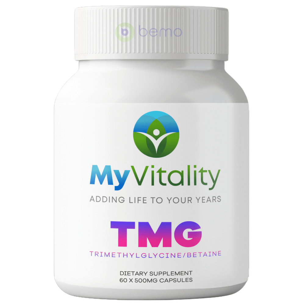 MyVitality, TMG (Trimethylglycine or Betaine) 60 x 500mg Capsules (8661242478844)