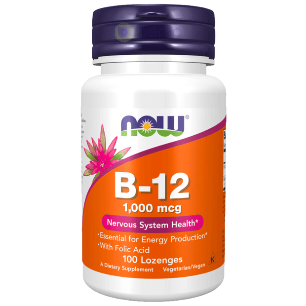 Now Foods, B-12, 1000mcg, 100 Lozenges (4428701401228)