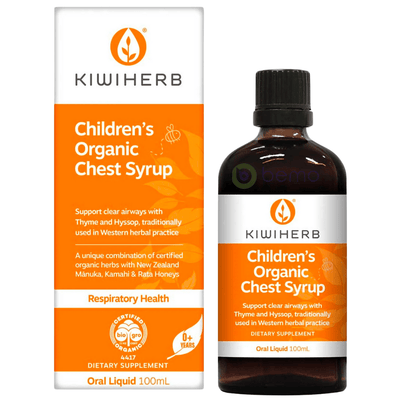 Kiwiherb, Children's Organic Chest Syrup, 100ml (6543782936740)