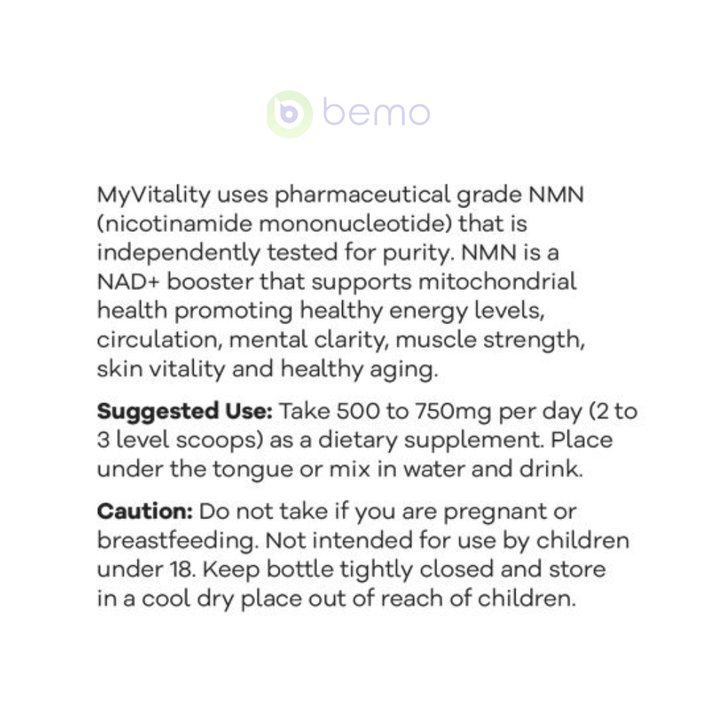 MyVitality, Pure NMN Powder, 30g (8058178142460)