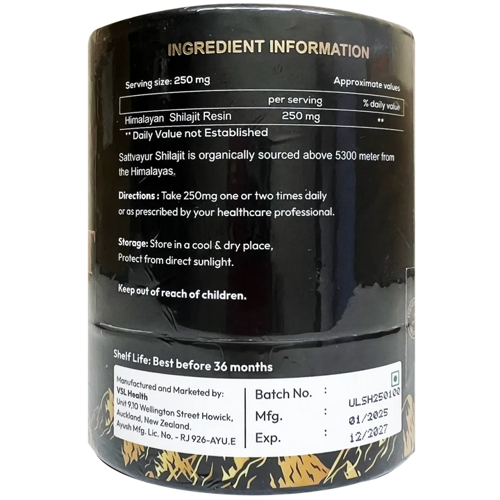 Sattvayur, Himalayan Shilajit Resin, 20g