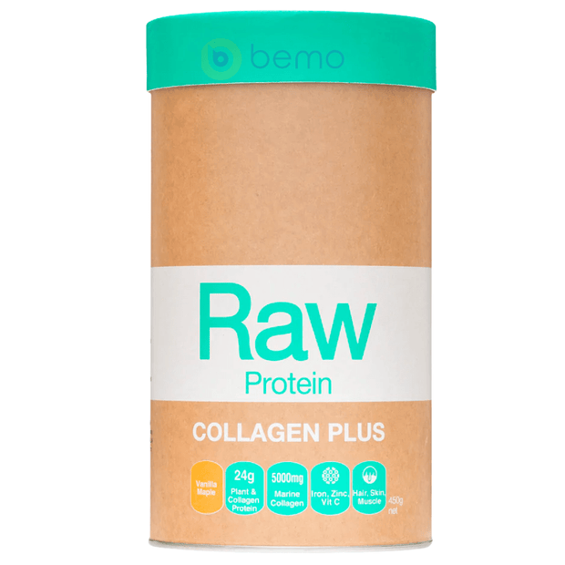 Amazonia Raw, Raw Protein, Collagen Plus, Vanilla Maple, 450g (7996652060924)