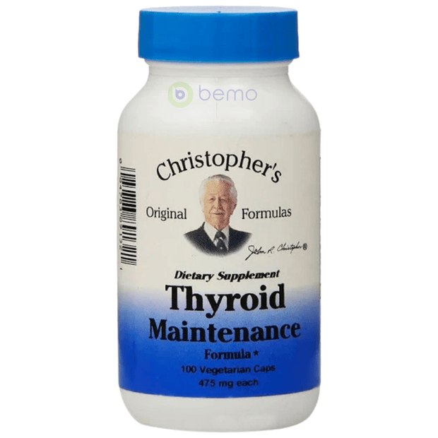 Christopher's Original, Thyroid Maintenance Formula, 475mg, 100VCaps (7866458734844)