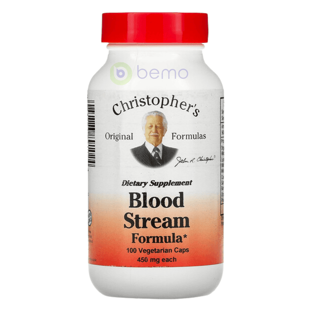 Christopher's Original Formulas, Blood Stream Formula, 450mg, 100 Veg Caps (7588574036220)