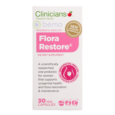 Clinicians, Flora Restore, VCaps 30 (6816636010660)