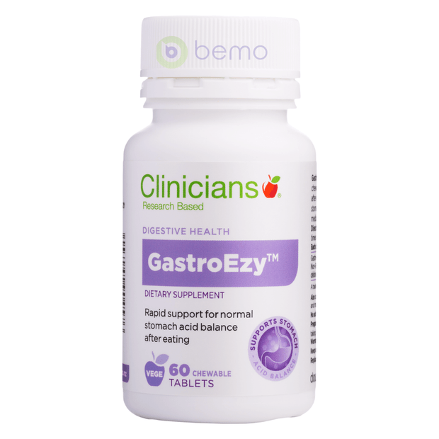 Clinicians, Gastroezy, Chewable Tablets 60 (6816636043428)