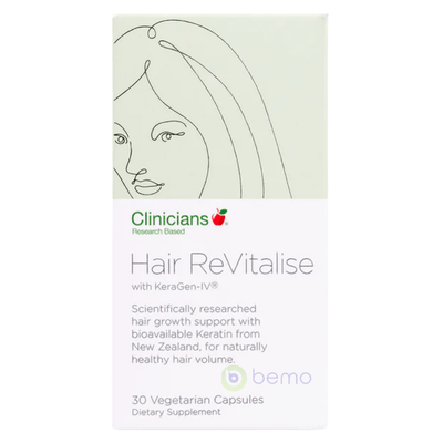 Clinicians, Hair ReVitalise with KeraGen-IV, 30 Vege Capsules (7866460373244)