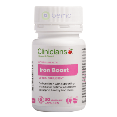 Clinicians, Iron Boost, Caps 30 (6816636338340)