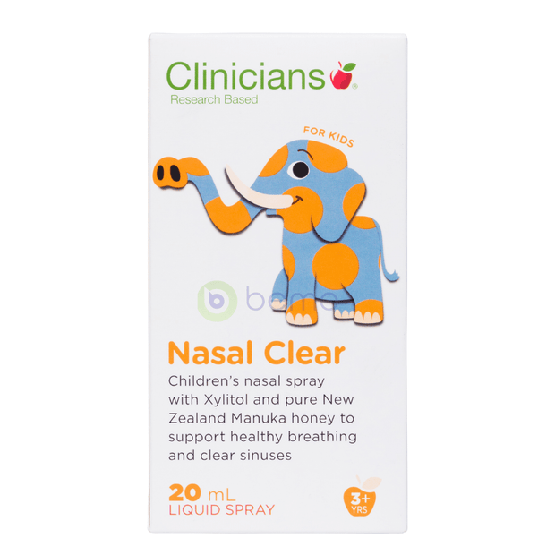 Clinicians, Kids Nasal Clear Manuka Spray, 20ml (6816636469412)
