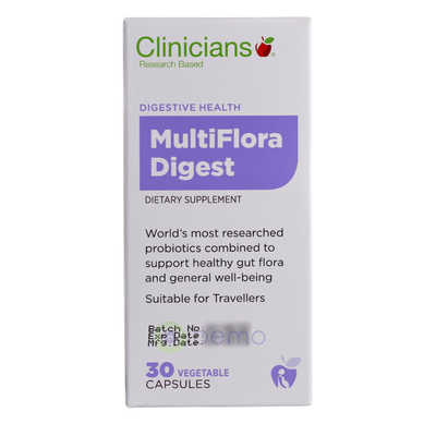 Clinicians, Multiflora Digest, Caps 30 (6816636895396)