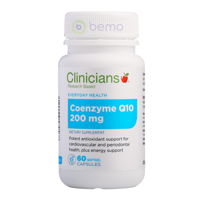 Clinicians, Coq10 200mg,  Caps 60 (6816635879588)