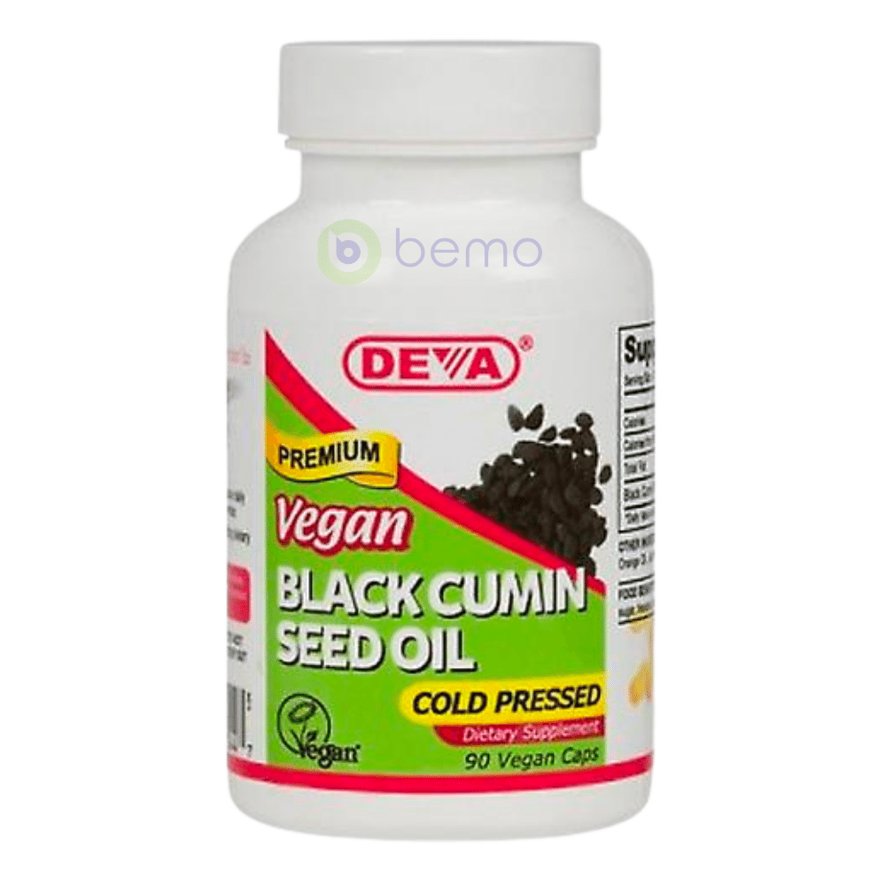 Deva Nutrition, Vegan Black Cumin Seed Oil, 90 Vegan Caps (7476567769340)