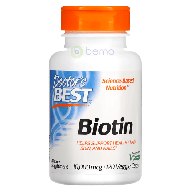 Doctor's Best, Biotin 10000mcg, 120 Vcaps (7900581888252)