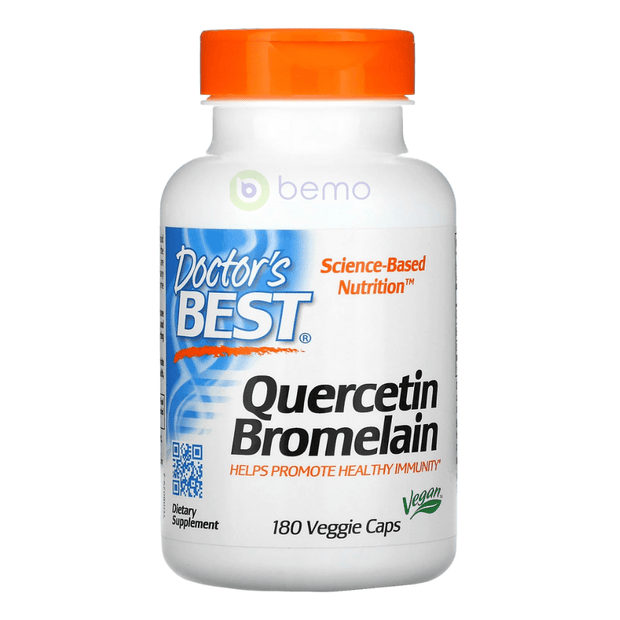 Doctor's Best, Quercetin Bromelain, 180 Veggie Capsules (6956482658468)