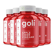 Goli Nutrition, Apple Cider Vinegar Gummies, 60 Gummies, 5 PACK (6051567108260)