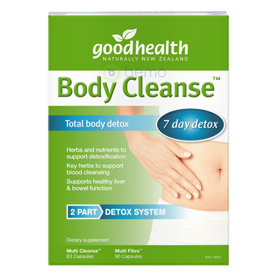 Good Health, Body Cleanse Total Detox Pack, Cleanse 63 caps /  Fibre 90 caps (5518380335268)