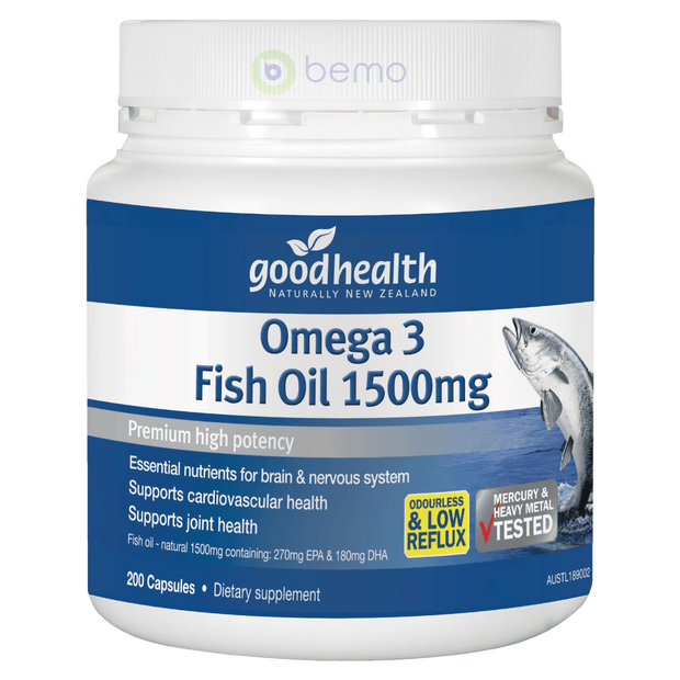 Good Health, Omega 3 Fish Oil 1500mg, 200 caps (5531421311140)