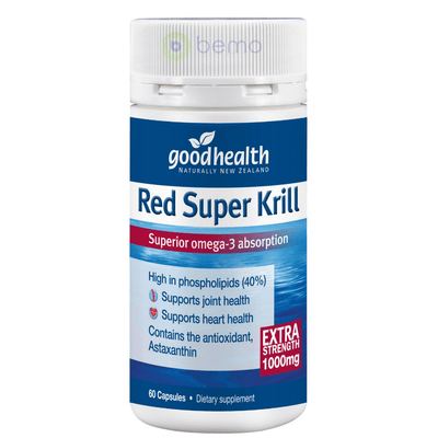 Good Health, Red Super Krill 1000mg, 60 caps (5531422851236)
