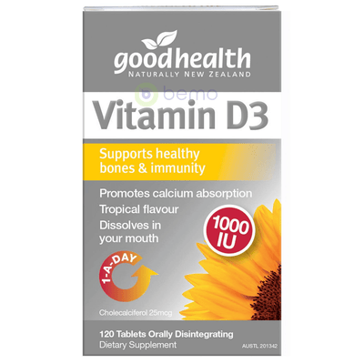 Good Health, Vitamin D3, 120 tabs (5518381645988)