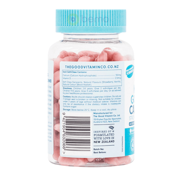 Good Vitamin Co, Kids Calcium + Vitamin D, 90 Gummies (5949606756516)