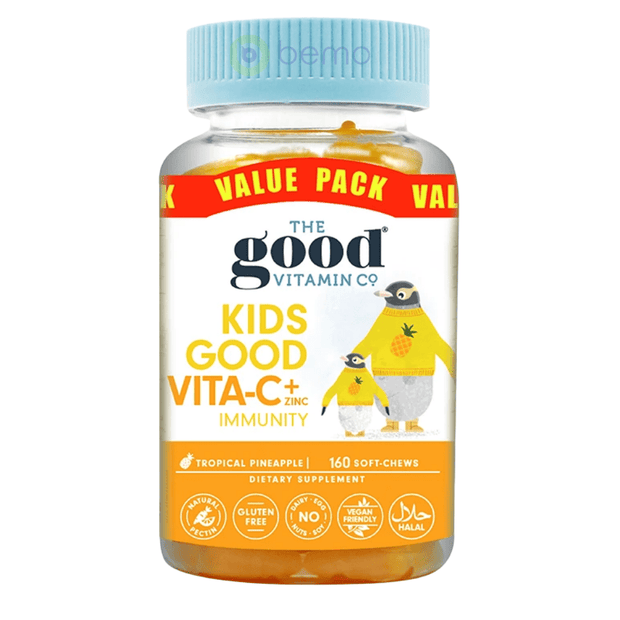 Good Vitamin Co, Kids Vitamin C + Zinc Value Pack, 160 Gummies (5949870309540)