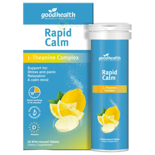 Good Health, Rapid Calm, L-Theanine, 30 Effervescent Tabs (8006639583484)