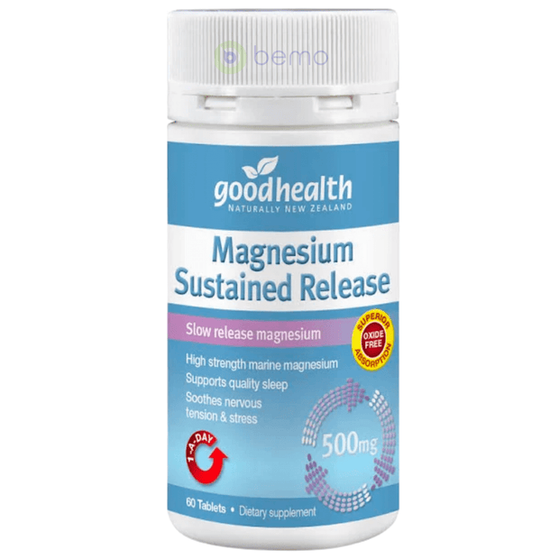 Good Health, Magnesium Sustained Release 500mg, 60 tabs (5518380957860)