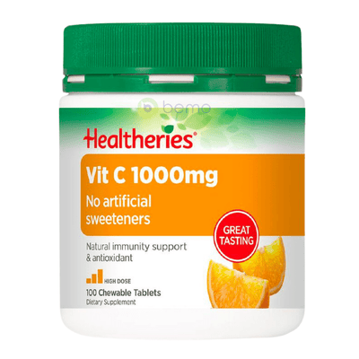 Healtheries, Vitamin C 1000mg, 100 Chewable Tablets (7760476143868)