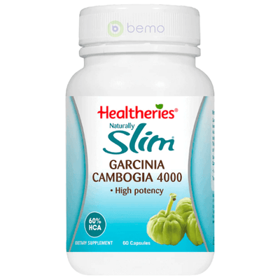 Healtheries, Naturally Slim Garcinia Cambogia 4000, 60 Capsules (7760434495740)