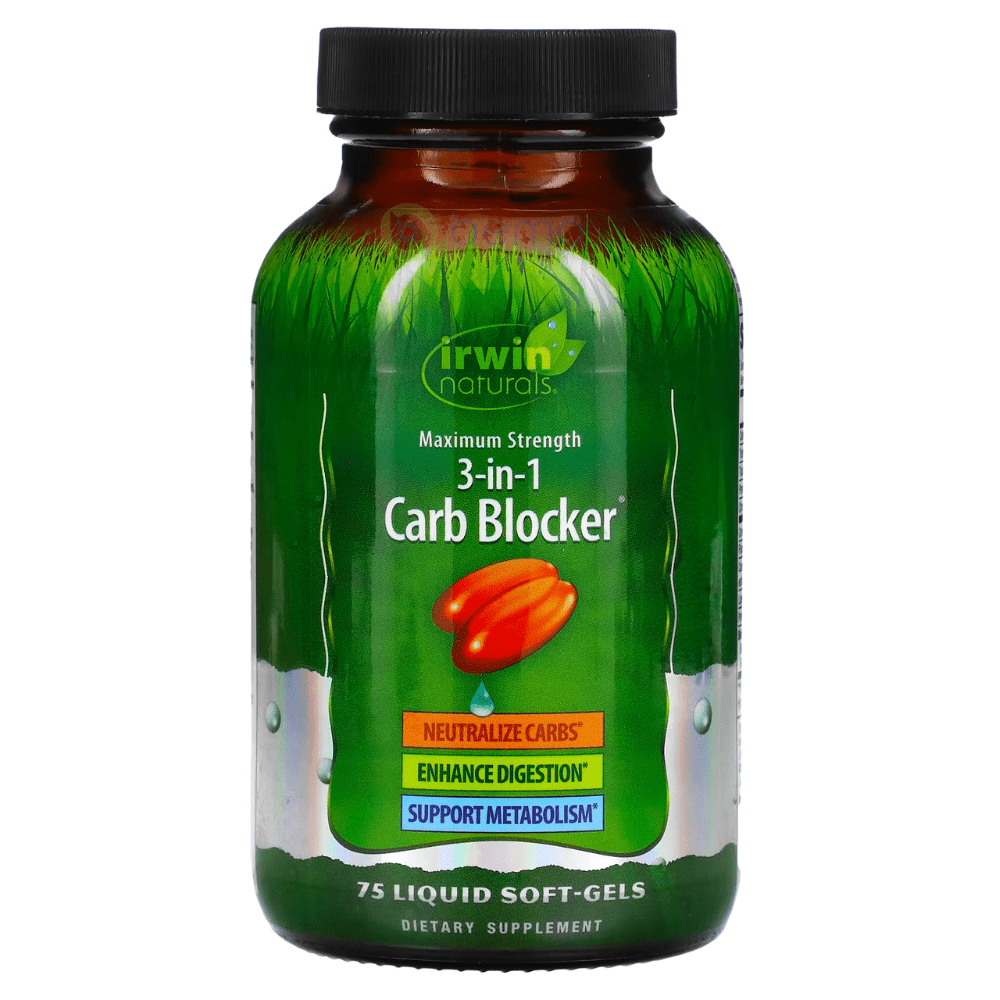 Irwin Naturals, 3-in-1 Carb Blocker, 75 Soft Gels (7858768249084)